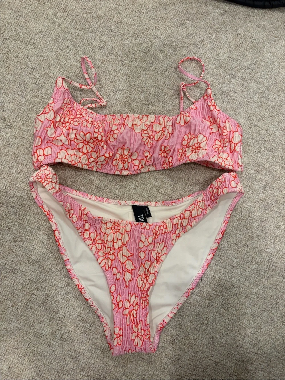 triangl swimwear Pink Floral Two-Piece Bikini